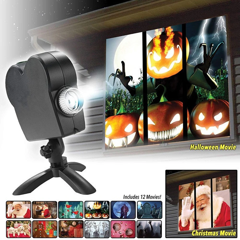 2023 Halloween Christmas 12 Movies Mini Window Projector Fashionable Indoor Outdoor Projection Lamp Party Decor
2023 Halloween Christmas 12 Movies Mini Window Projector Fashionable Indoor Outdoor Projection Lamp Party Decor