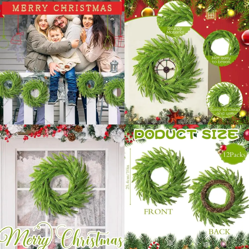 10-дюймовый искусственный зеленый венок, рождественские венки своими руками для входной двери, декор стен в помещении и на открытом воздухе, стиль фермерского дома
10-дюймовый искусственный зеленый венок, рождественские венки своими руками для входной двери, декор стен в помещении и на открытом воздухе, стиль фермерского дома