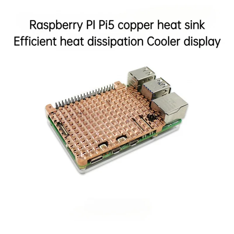 Raspberry Pi 5 Copper Heatsink Kit Acrylic Base Thermal Pad Screws
Raspberry Pi 5 Copper Heatsink Kit Acrylic Base Thermal Pad Screws