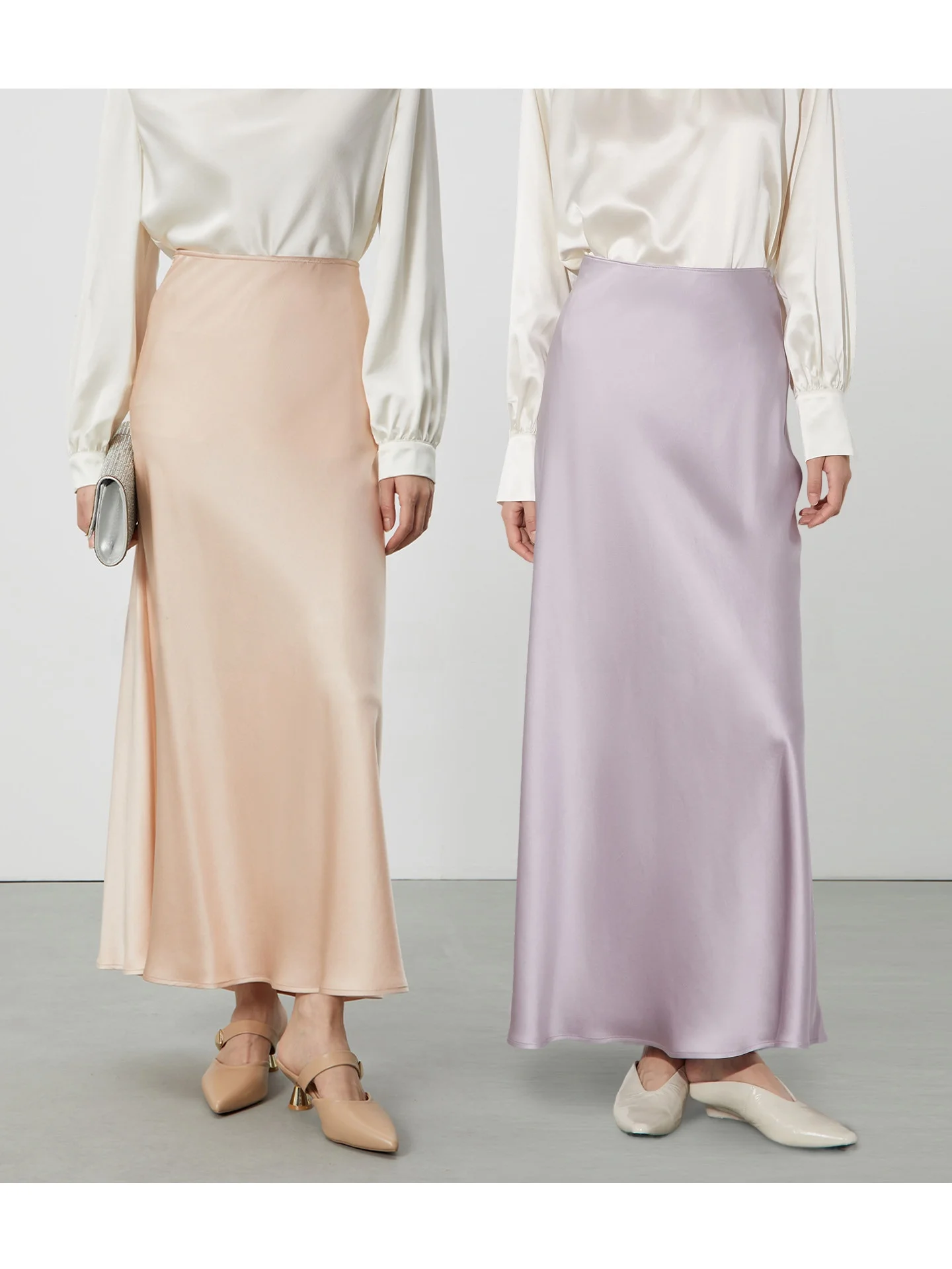 Heavyweight 40 Momme Silk Tailored Half Skirt Women's 45 Degree Cut Silk Versatile Satin Fish Tail Skirt
Heavyweight 40 Momme Silk Tailored Half Skirt Women's 45 Degree Cut Silk Versatile Satin Fish Tail Skirt