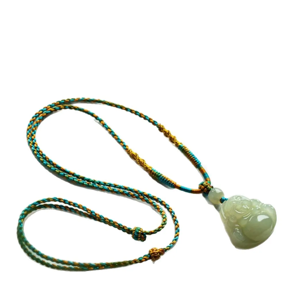 Natural Hetian Jade Maitreya Buddha Pendant Thick Jade Necklace for Women Bring Luck Blessings Gifts
Natural Hetian Jade Maitreya Buddha Pendant Thick Jade Necklace for Women Bring Luck Blessings Gifts
