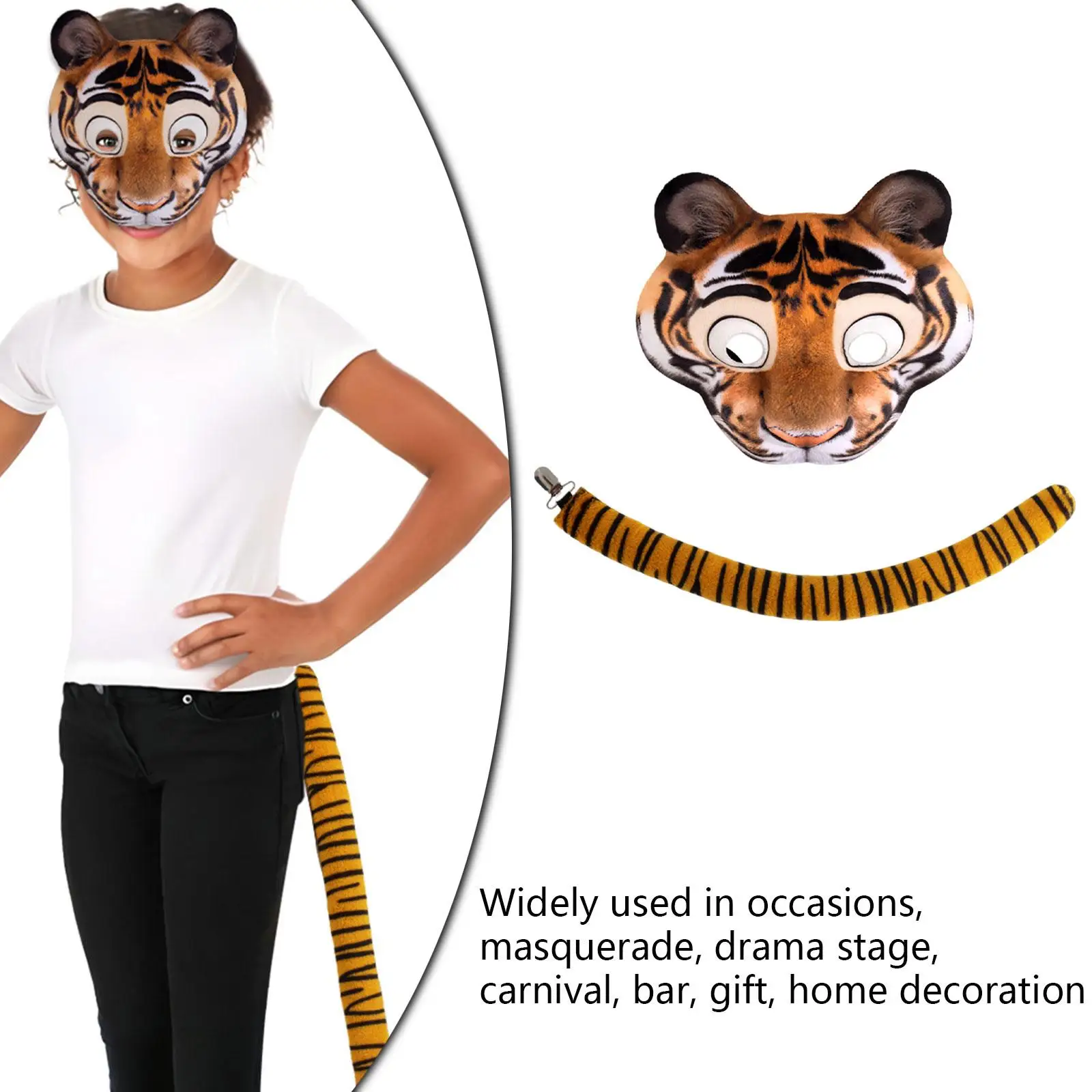 Полумаска с тигром, маска для ролевых игр на Хэллоуин для карнавального выступления на сцене
Полумаска с тигром, маска для ролевых игр на Хэллоуин для карнавального выступления на сцене