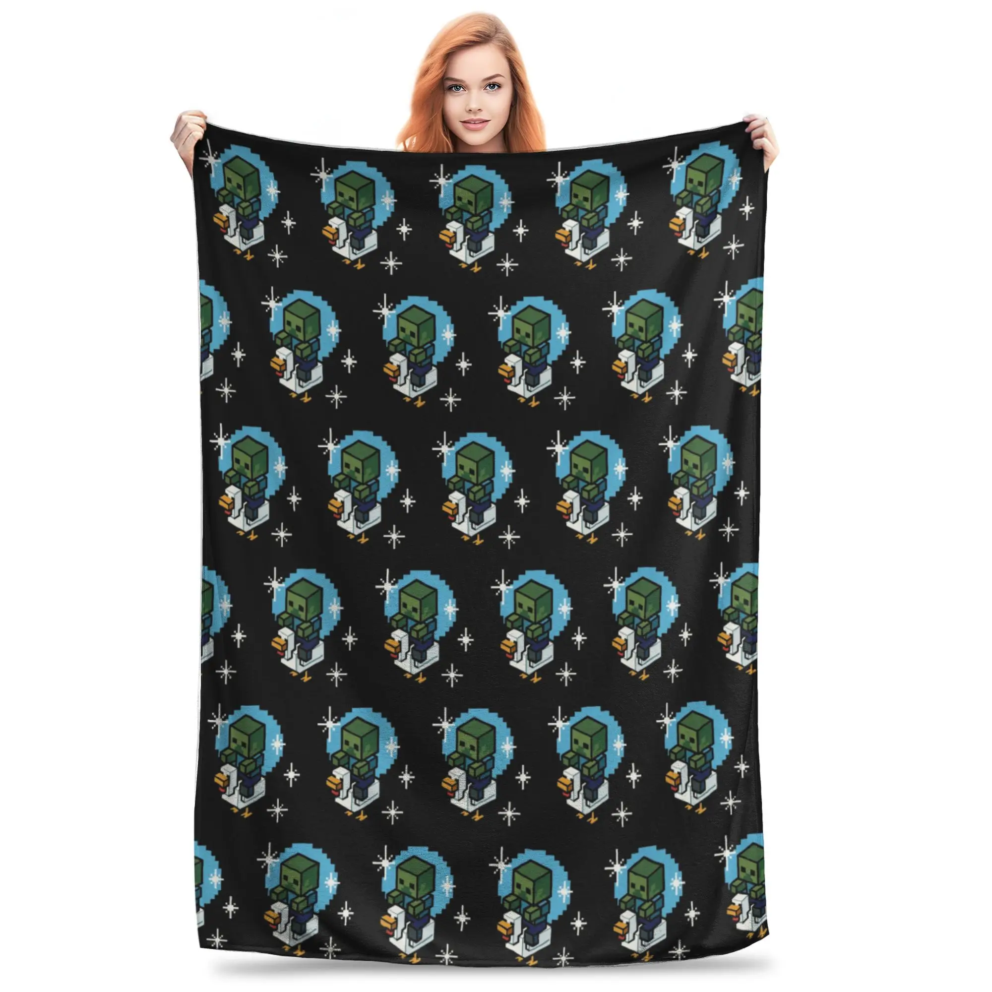 Cute Chicken Jockey Blankets Zombie Game Flannel Funny Soft Throw Blankets for Bedding Lounge Spring Autumn
Cute Chicken Jockey Blankets Zombie Game Flannel Funny Soft Throw Blankets for Bedding Lounge Spring Autumn