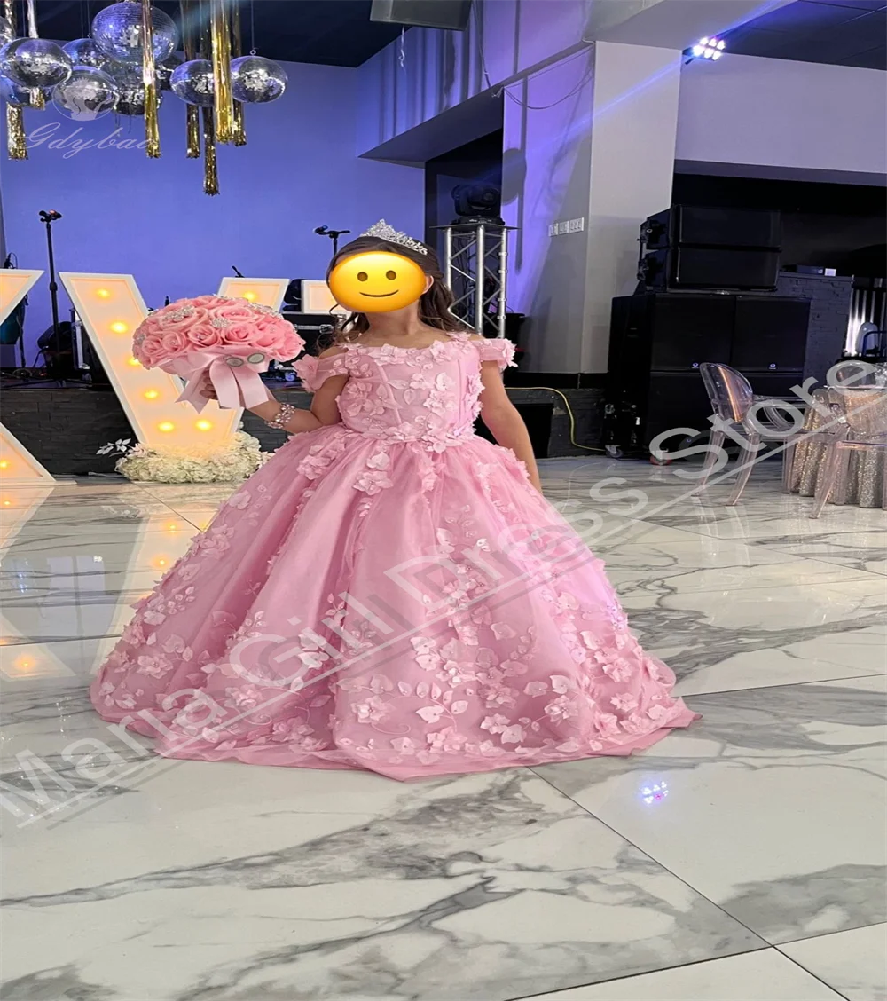 Pink 3D Applique Flower Girl Dress Fluffy Suitable For Weddings Children's Birthdays Performance Events
Pink 3D Applique Flower Girl Dress Fluffy Suitable For Weddings Children's Birthdays Performance Events