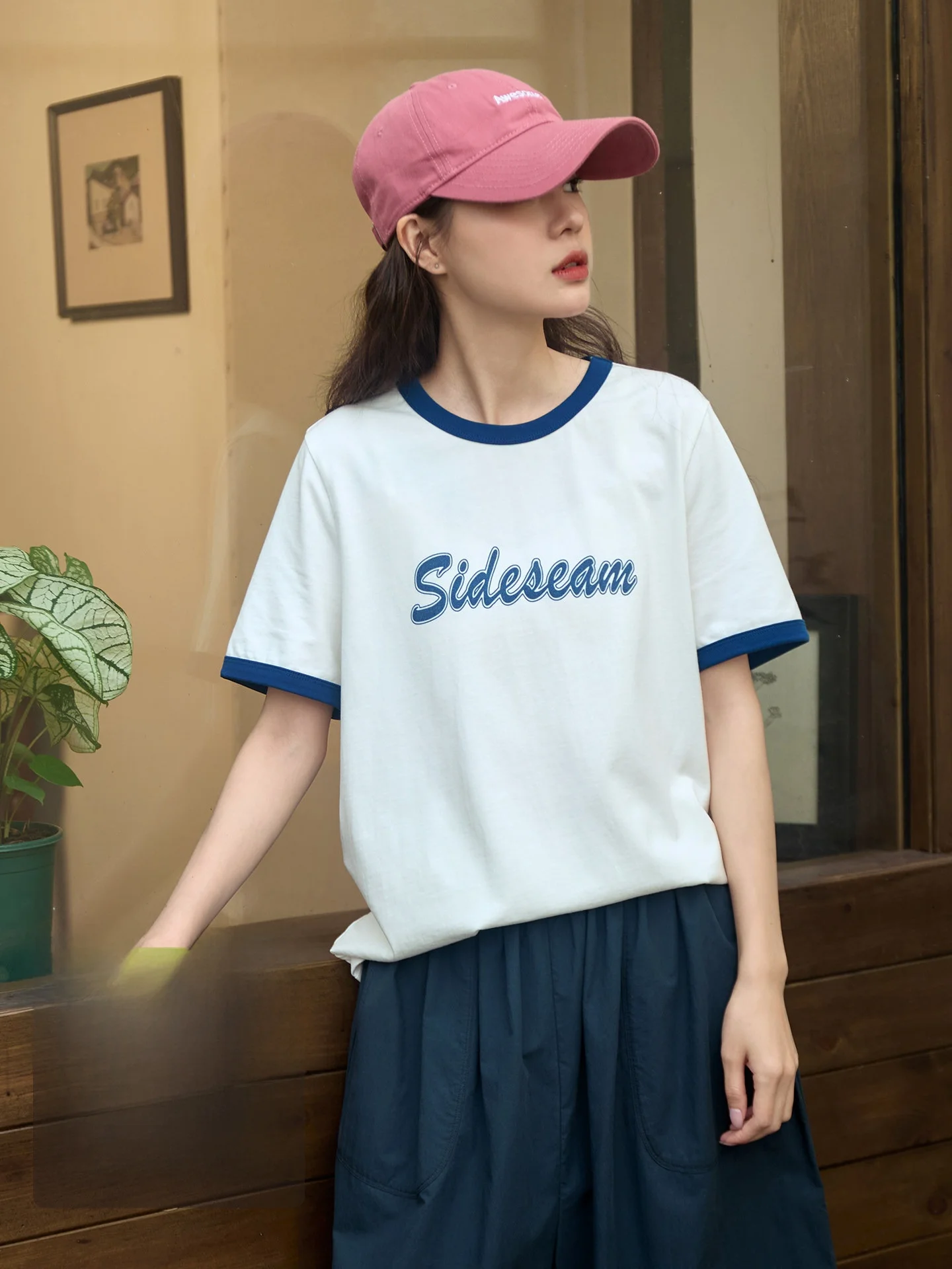 Original Letter Print Pure Cotton Short Sleeve T-Shirt Women Summer Loose Casual Color Block Ribbed round Neck Top
Original Letter Print Pure Cotton Short Sleeve T-Shirt Women Summer Loose Casual Color Block Ribbed round Neck Top