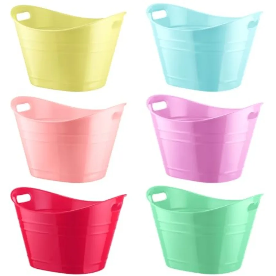Patelai 6 Pcs Ice Buckets Bulk Plastic Ice Buckets with Handles Oval Storage Tub Large Ccity Drink Tub for Party Bar Wine Beer
Patelai 6 Pcs Ice Buckets Bulk Plastic Ice Buckets with Handles Oval Storage Tub Large Ccity Drink Tub for Party Bar Wine Beer