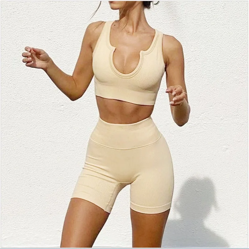 Seamless Ribbed Yoga Sets Workout Sets for Women 2 Pieces Gym Suits Ribbed Crop Tank High Waist Shorts Outfits Fitness Running
Seamless Ribbed Yoga Sets Workout Sets for Women 2 Pieces Gym Suits Ribbed Crop Tank High Waist Shorts Outfits Fitness Running