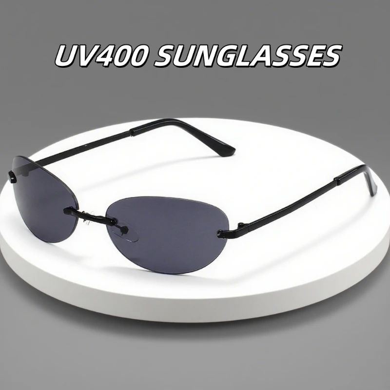 Fashion Trendy Punk Style Sunglasses Personalized Frameless Oval UV Resistant Glasses A Must-have for Women's Street Photography
Fashion Trendy Punk Style Sunglasses Personalized Frameless Oval UV Resistant Glasses A Must-have for Women's Street Photography