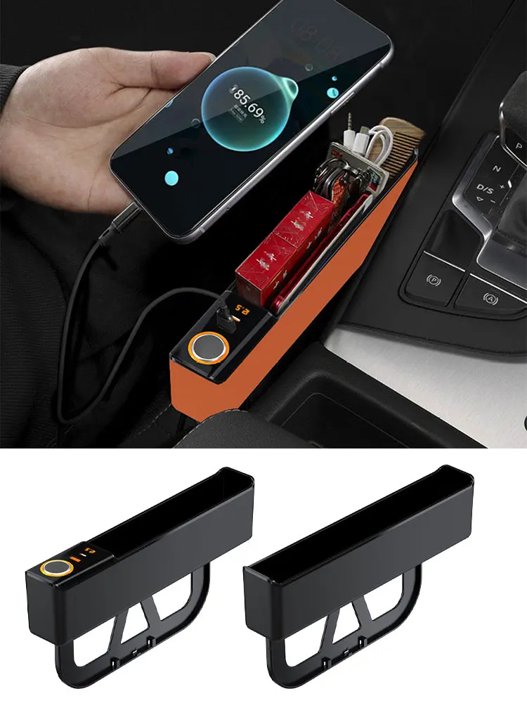 Car Crevice Storage Box With 2 USB Phone Charger For IOS Type-c Seat Slit Pocket Organizer Card Phone Bottle Cups
Car Crevice Storage Box With 2 USB Phone Charger For IOS Type-c Seat Slit Pocket Organizer Card Phone Bottle Cups