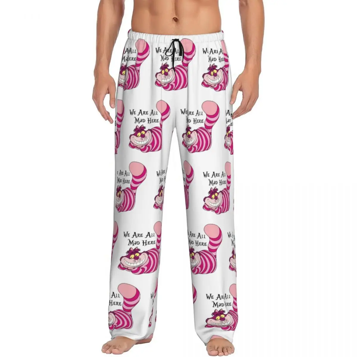 Custom Alice In Wonderland Cheshire Cat Pajama Pants for Men Lounge Sleep Stretch Sleepwear Bottoms with Pockets
Custom Alice In Wonderland Cheshire Cat Pajama Pants for Men Lounge Sleep Stretch Sleepwear Bottoms with Pockets