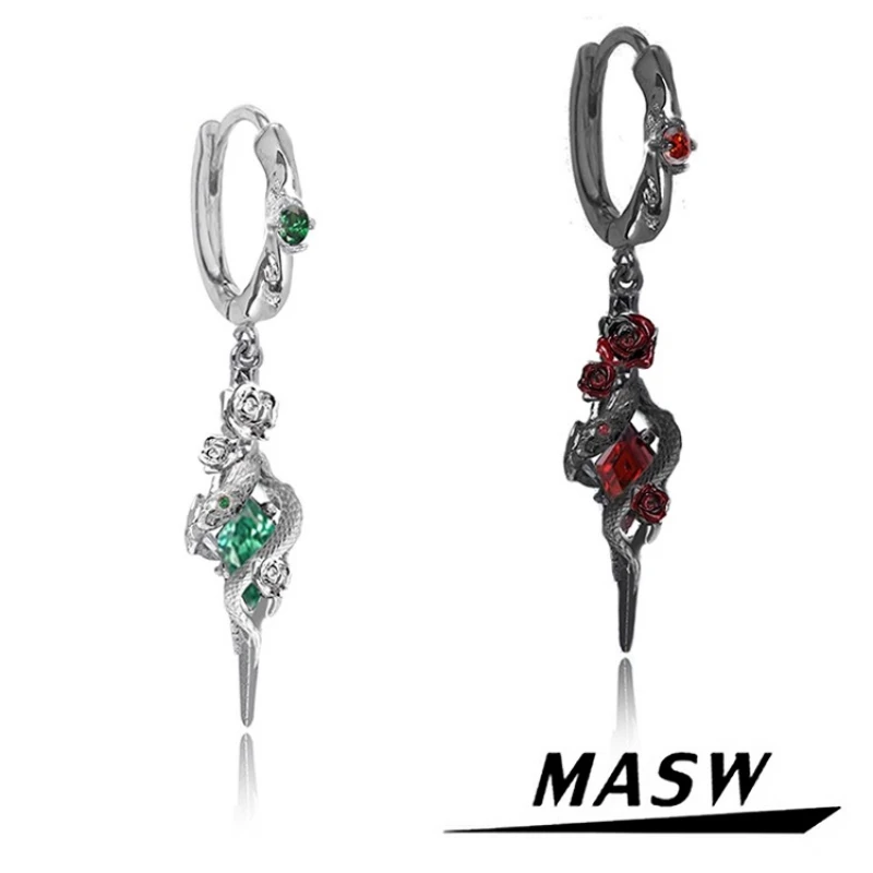 MASW Original Design 2025 Trend Cool Red Flower Black Snake Earrings For Women Girl Gift Popular Jewelry Accessories Hot Selling
MASW Original Design 2025 Trend Cool Red Flower Black Snake Earrings For Women Girl Gift Popular Jewelry Accessories Hot Selling
