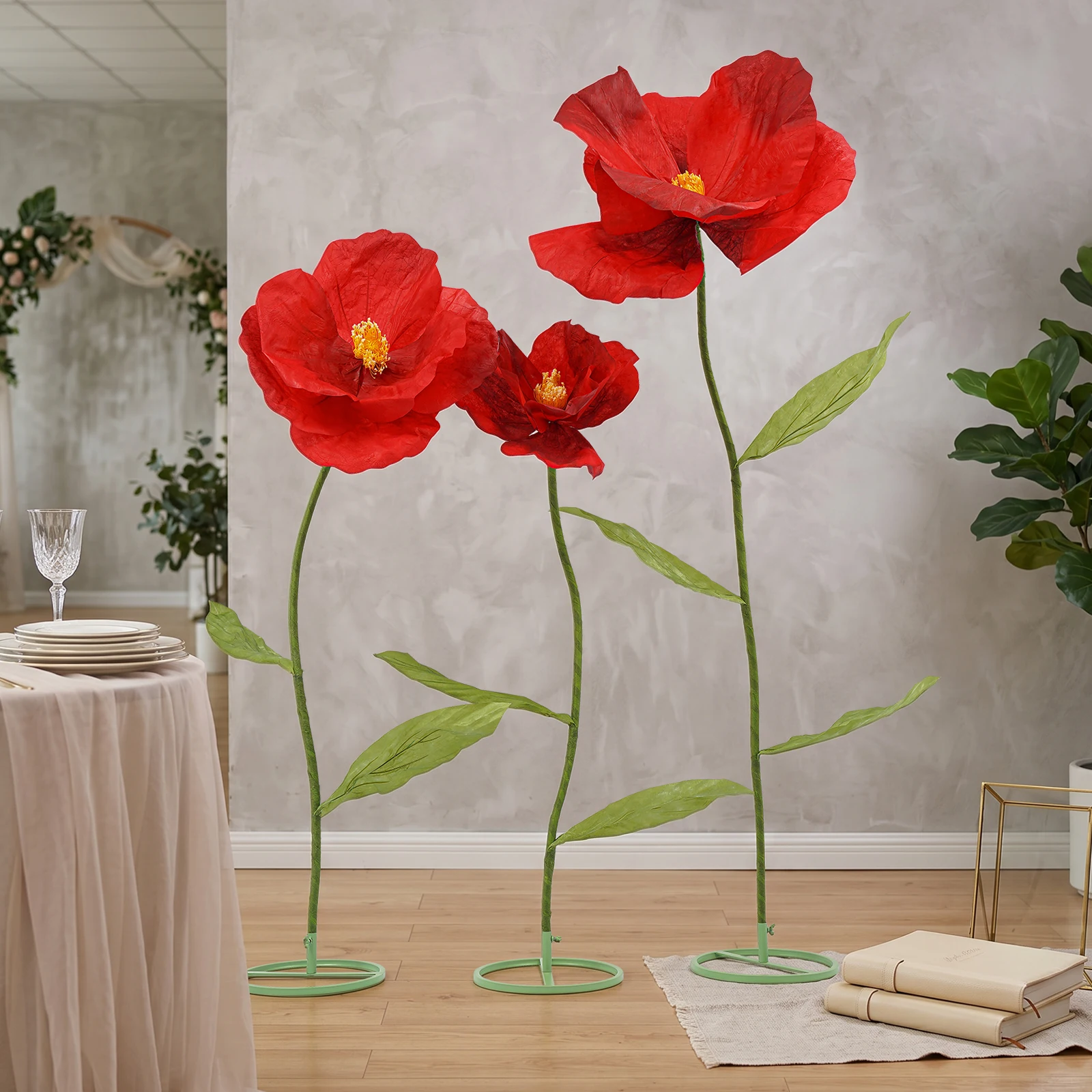 3PCS Burgundy Large Artificial Flowers, Artificial Floral Decoration, DIY Floral Arrangements, Iron, for Weddings, Party Decorations, Office Plant Arrangements, 198*70cm / 77.*27.5in, 170* 55cm / 66.9*21.6in, 145*45cm / 57*17.7in
3PCS Burgundy Large Artificial Flowers, Artificial Floral Decoration, DIY Floral Arrangements, Iron, for Weddings, Party Decorations, Office Plant Arrangements, 198*70cm / 77.*27.5in, 170* 55cm / 66.9*21.6in, 145*45cm / 57*17.7in