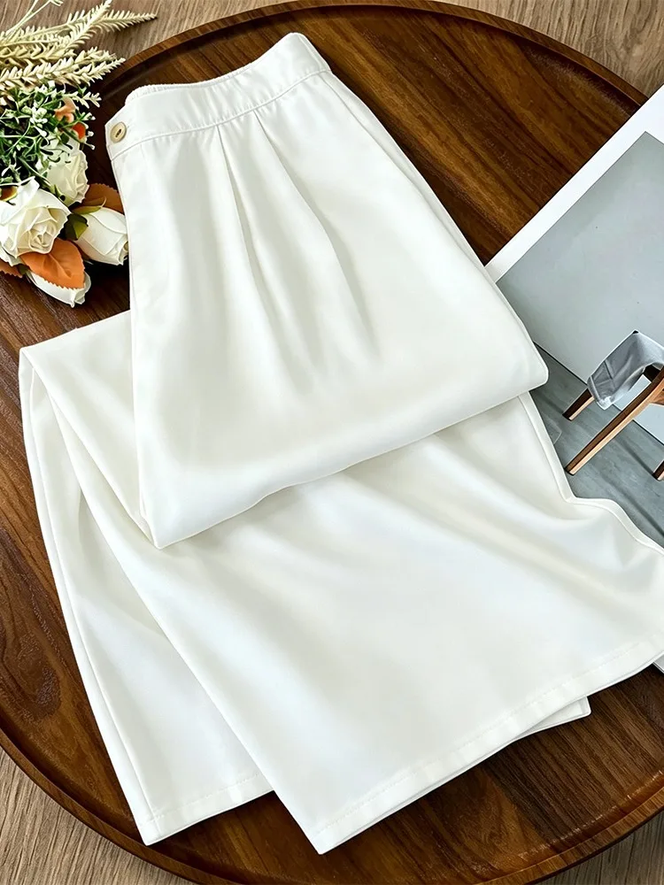 High Waist Wide Leg Pants Women's Summer High Waist Flattering Slim Straight Leg Trousers Cool Casual Suit Pants Linen Blend
High Waist Wide Leg Pants Women's Summer High Waist Flattering Slim Straight Leg Trousers Cool Casual Suit Pants Linen Blend
