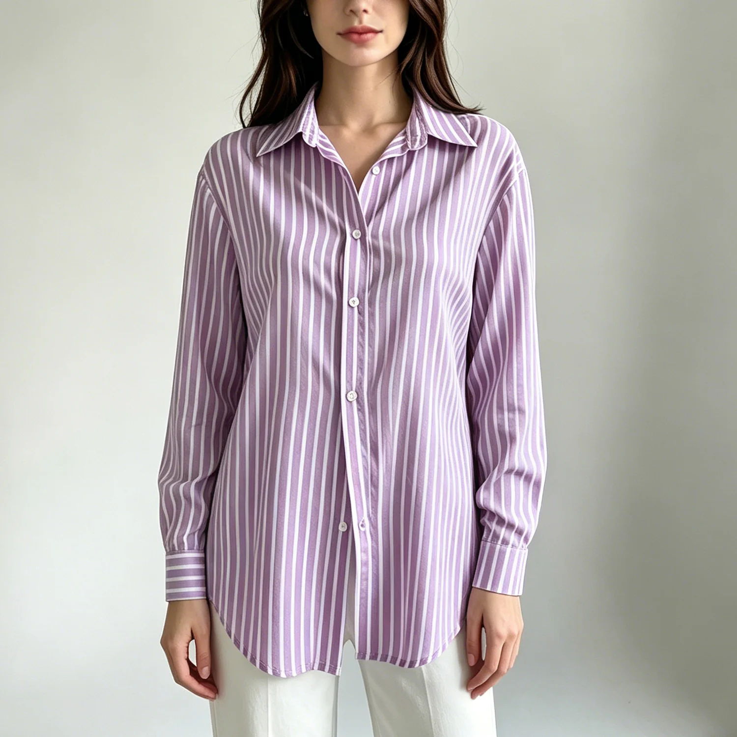 LIMO 2026 Women's Striped Long Sleeve Shirt with Back Lace-up Cinched Waist Button Down Blouse
LIMO 2026 Women's Striped Long Sleeve Shirt with Back Lace-up Cinched Waist Button Down Blouse
