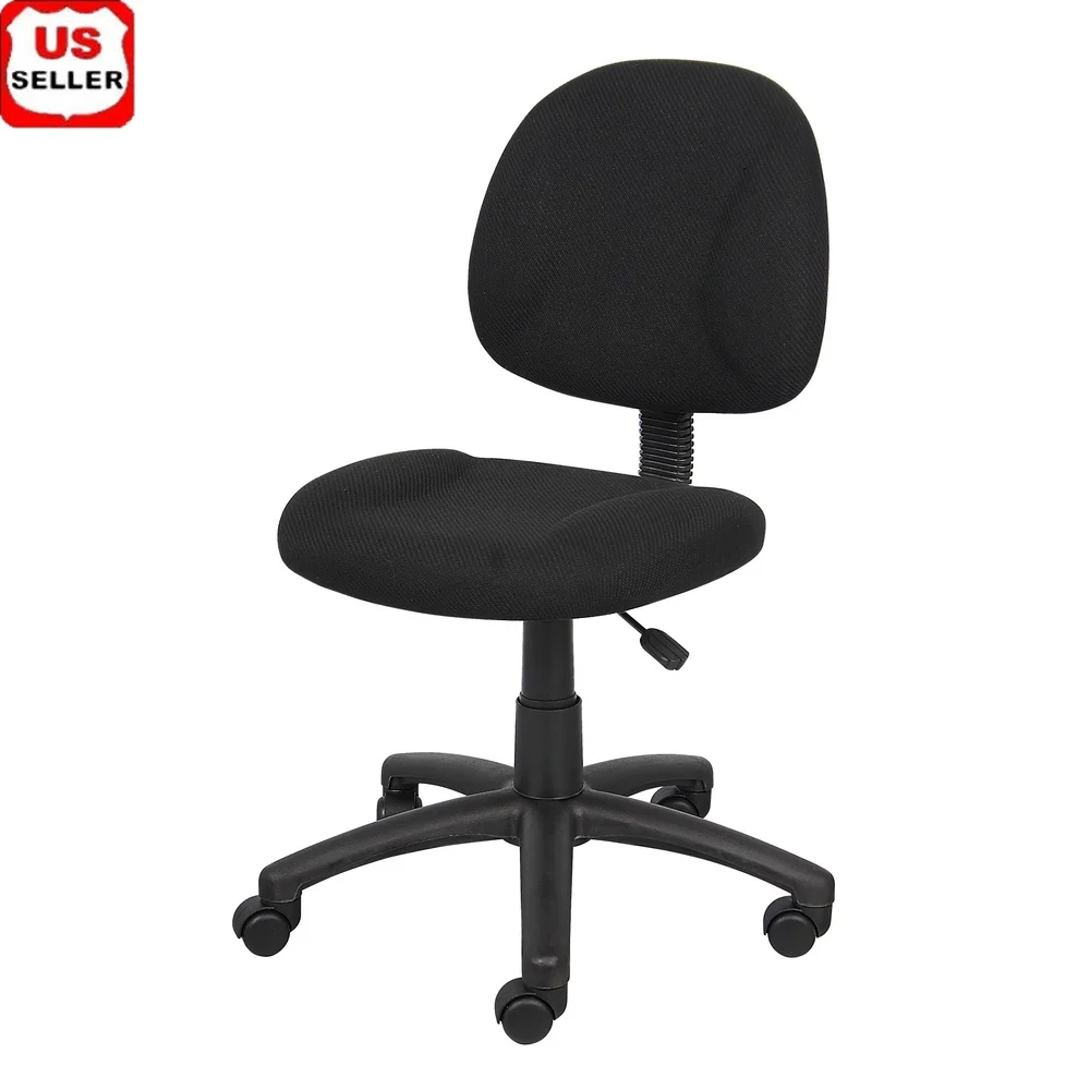 Deluxe Office Task Chair with Adjustable Height Lumbar Support Padded Seat Five Star Base Hooded Casters Indoor Use
Deluxe Office Task Chair with Adjustable Height Lumbar Support Padded Seat Five Star Base Hooded Casters Indoor Use