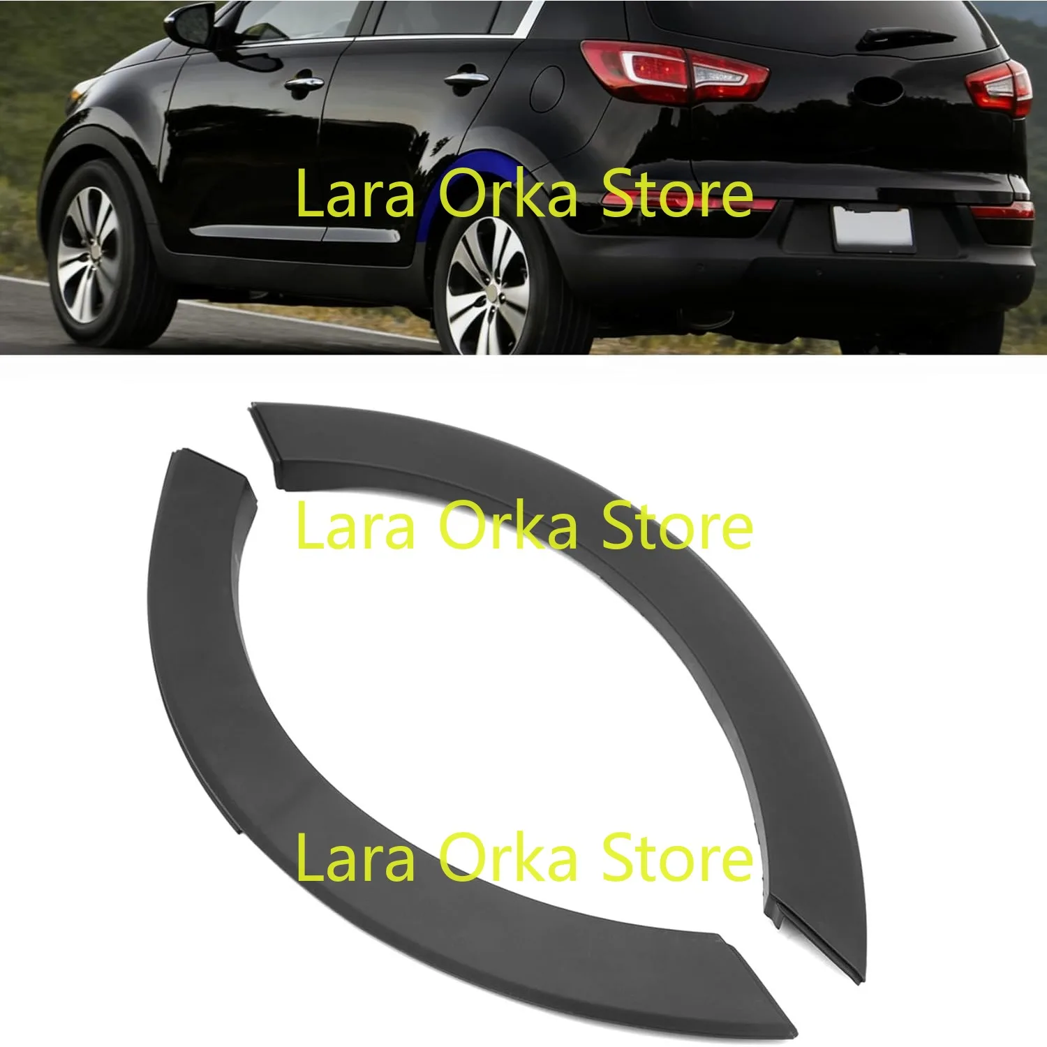 Rear Left Driver & Right Passenger Side Wheel Well Molding Trim Fit for Kia Sportage 2011-2016 ABS for 87742-3W000, 87741-3W000
Rear Left Driver & Right Passenger Side Wheel Well Molding Trim Fit for Kia Sportage 2011-2016 ABS for 87742-3W000, 87741-3W000