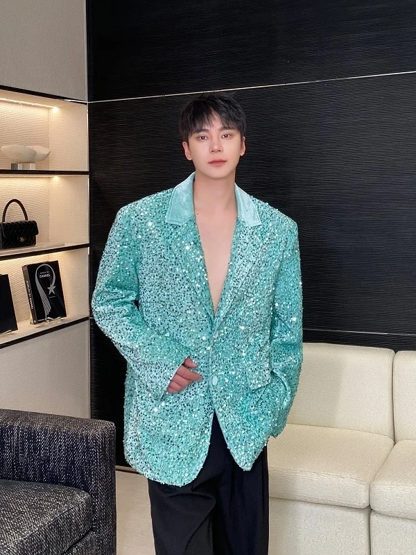 Весенний бархатный костюм с пайетками и широкими рукавами, модный вечерний сценический костюм, молодежный стильный костюм для выступлений
Весенний бархатный костюм с пайетками и широкими рукавами, модный вечерний сценический костюм, молодежный стильный костюм для выступлений