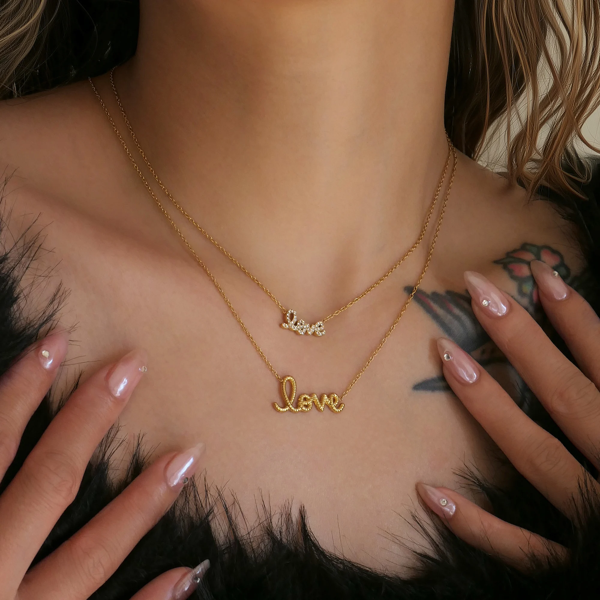 DASEIN New Fashion Love Zircon Custom Necklace 18k Gold Plated Tarnish Free Stainless Steel Valentines Day Jewelry for Women
DASEIN New Fashion Love Zircon Custom Necklace 18k Gold Plated Tarnish Free Stainless Steel Valentines Day Jewelry for Women