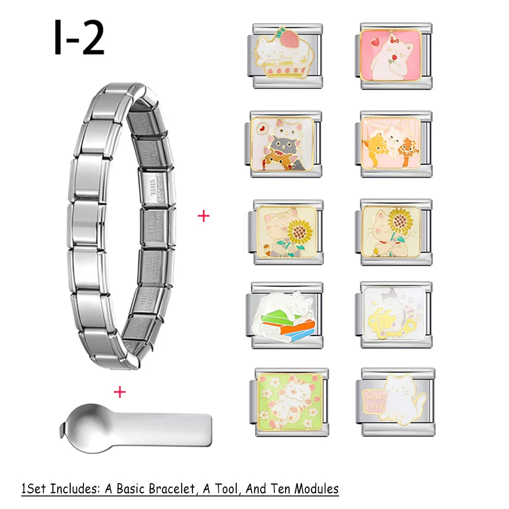 1Set Black Gold Colors Italian Charms Stainless Steel Bracelets For Women Men Daily Party Birth Gifts DIY Making Pack Jewelry
1Set Black Gold Colors Italian Charms Stainless Steel Bracelets For Women Men Daily Party Birth Gifts DIY Making Pack Jewelry