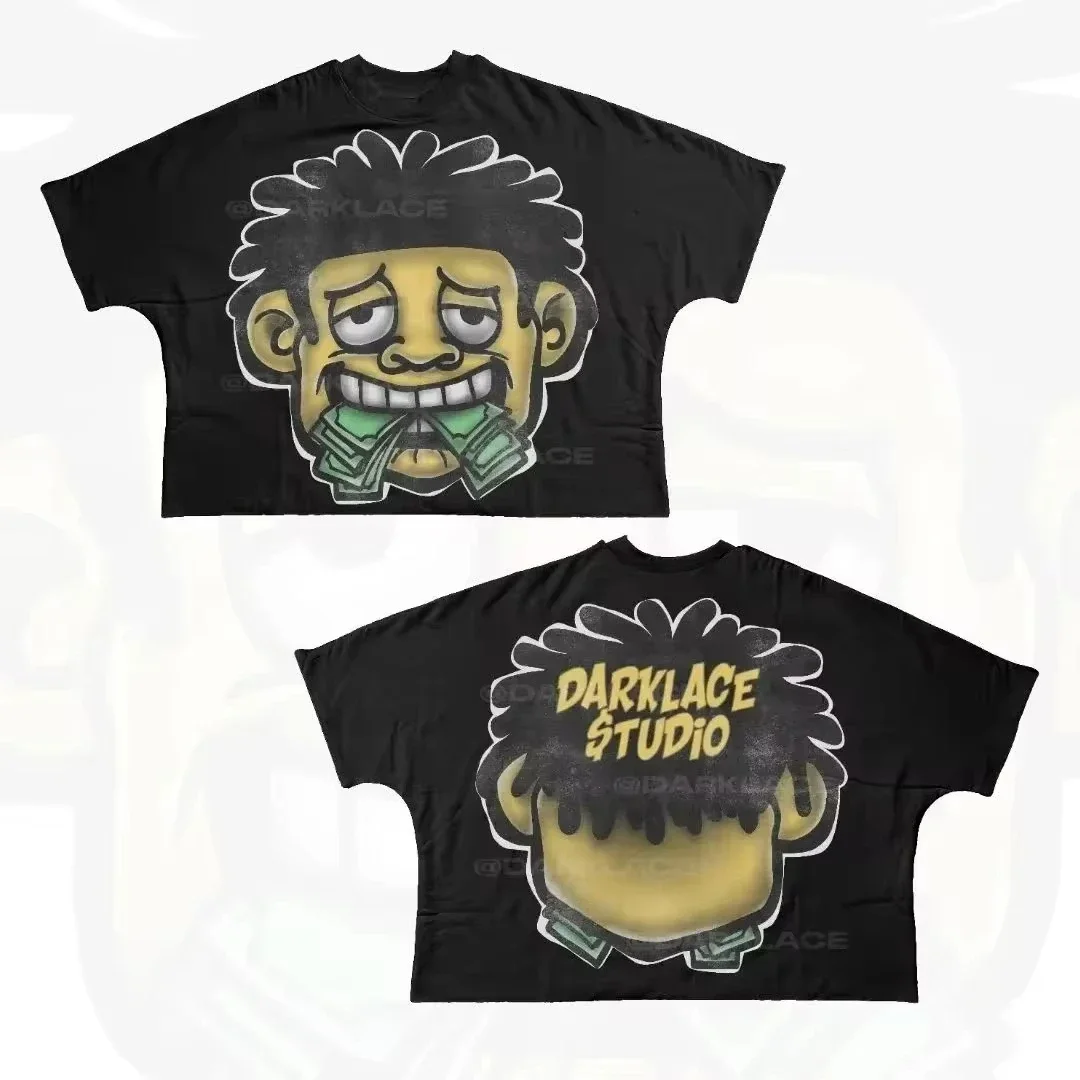 Streetwear T Shirt Hip Hop Fun Cartoon Graphic Printed Oversized T Shirt Harajuku Gothic Cotton Short Sleeved Clothing Men Women
Streetwear T Shirt Hip Hop Fun Cartoon Graphic Printed Oversized T Shirt Harajuku Gothic Cotton Short Sleeved Clothing Men Women
