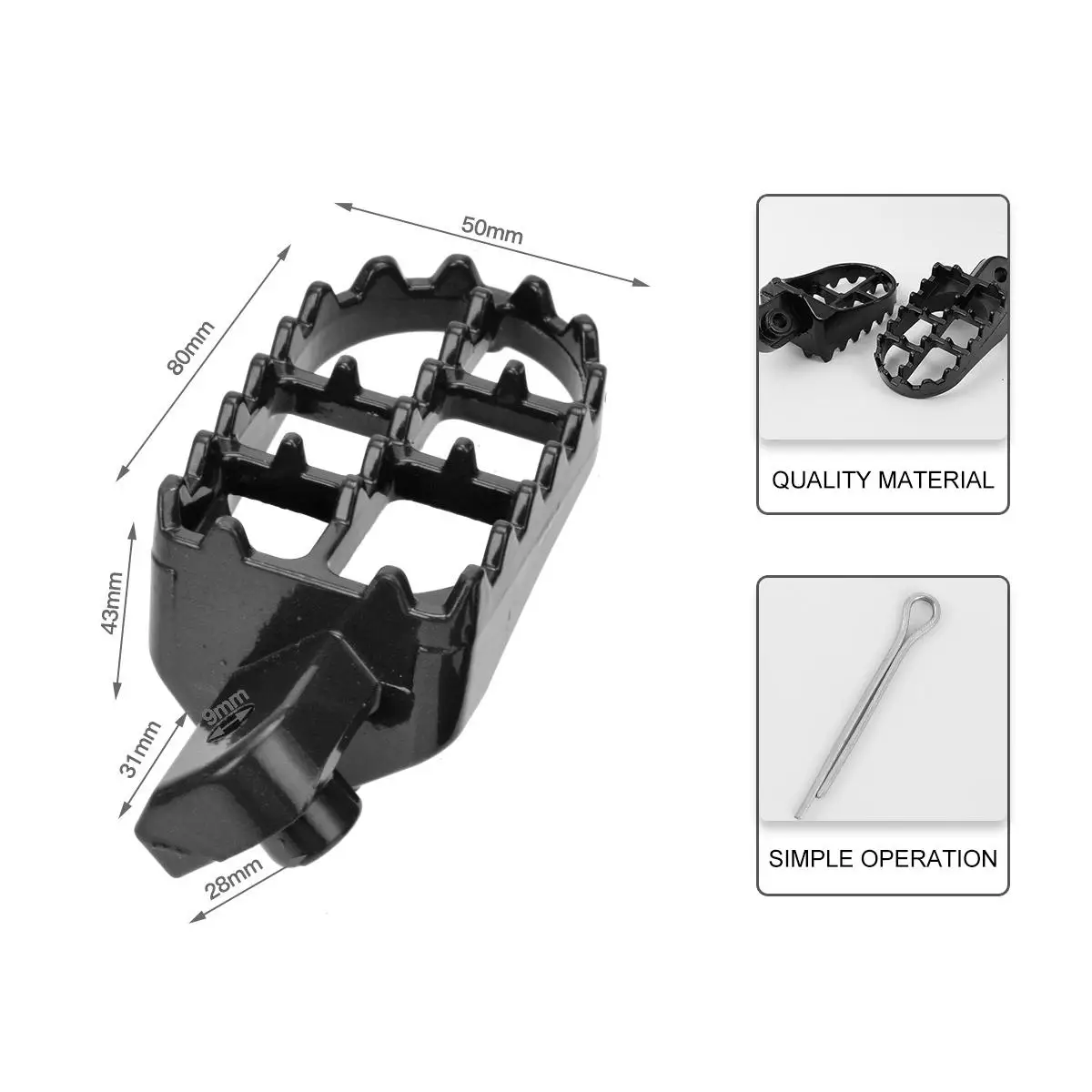 2 Pcs Motorcycle Footrest Pedals Stainless Steel Durable Comfortable Riding Safety Off Road Accessories Replace Damaged Pegs
2 Pcs Motorcycle Footrest Pedals Stainless Steel Durable Comfortable Riding Safety Off Road Accessories Replace Damaged Pegs