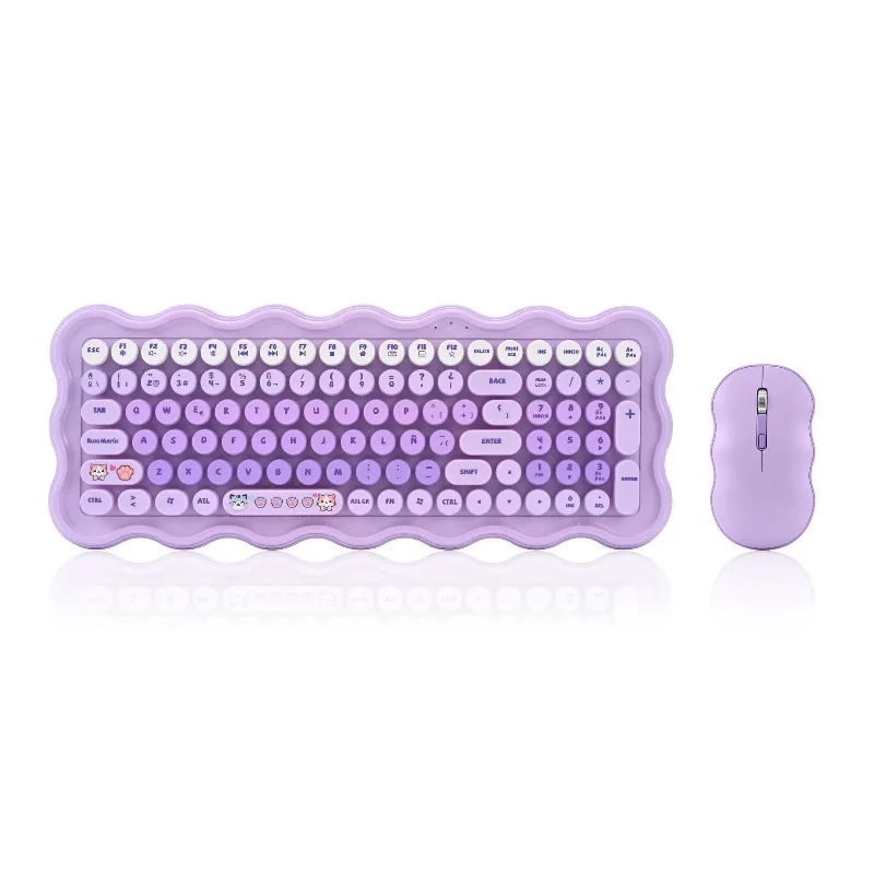 Wireless Keyboard and Mouse Set Office Cute Keyboard Colorful Round Keycaps Entertainment Office
Wireless Keyboard and Mouse Set Office Cute Keyboard Colorful Round Keycaps Entertainment Office