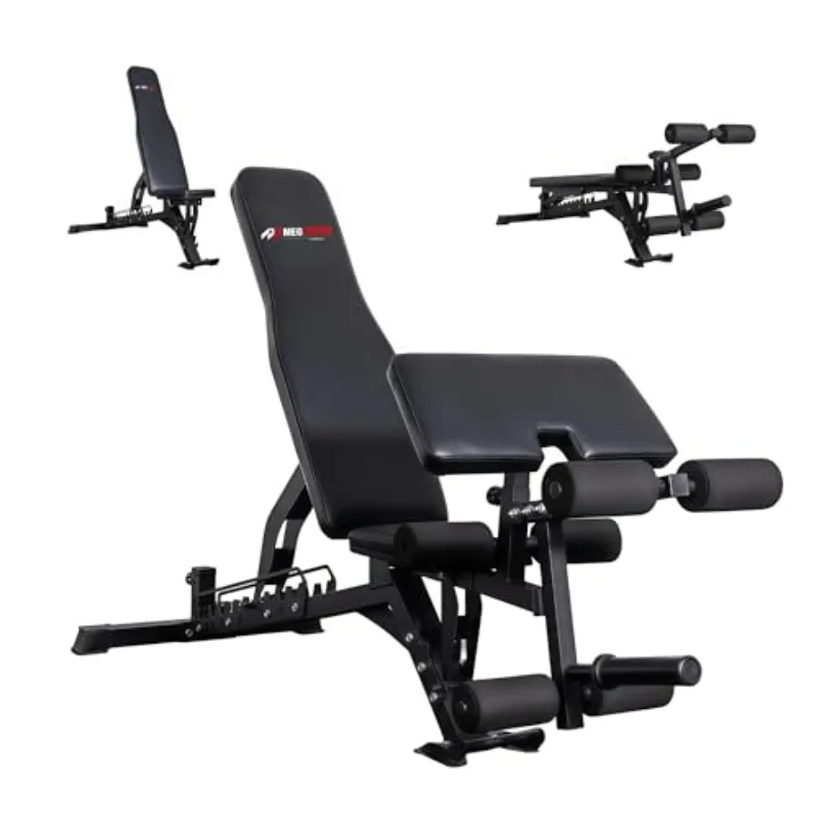 Adjustable Weight Bench, Adjustable Flat Incline Decline Home Gym Bench, Heavy-Duty 12-Gauge Steel Frame with Leg Extension and
Adjustable Weight Bench, Adjustable Flat Incline Decline Home Gym Bench, Heavy-Duty 12-Gauge Steel Frame with Leg Extension and