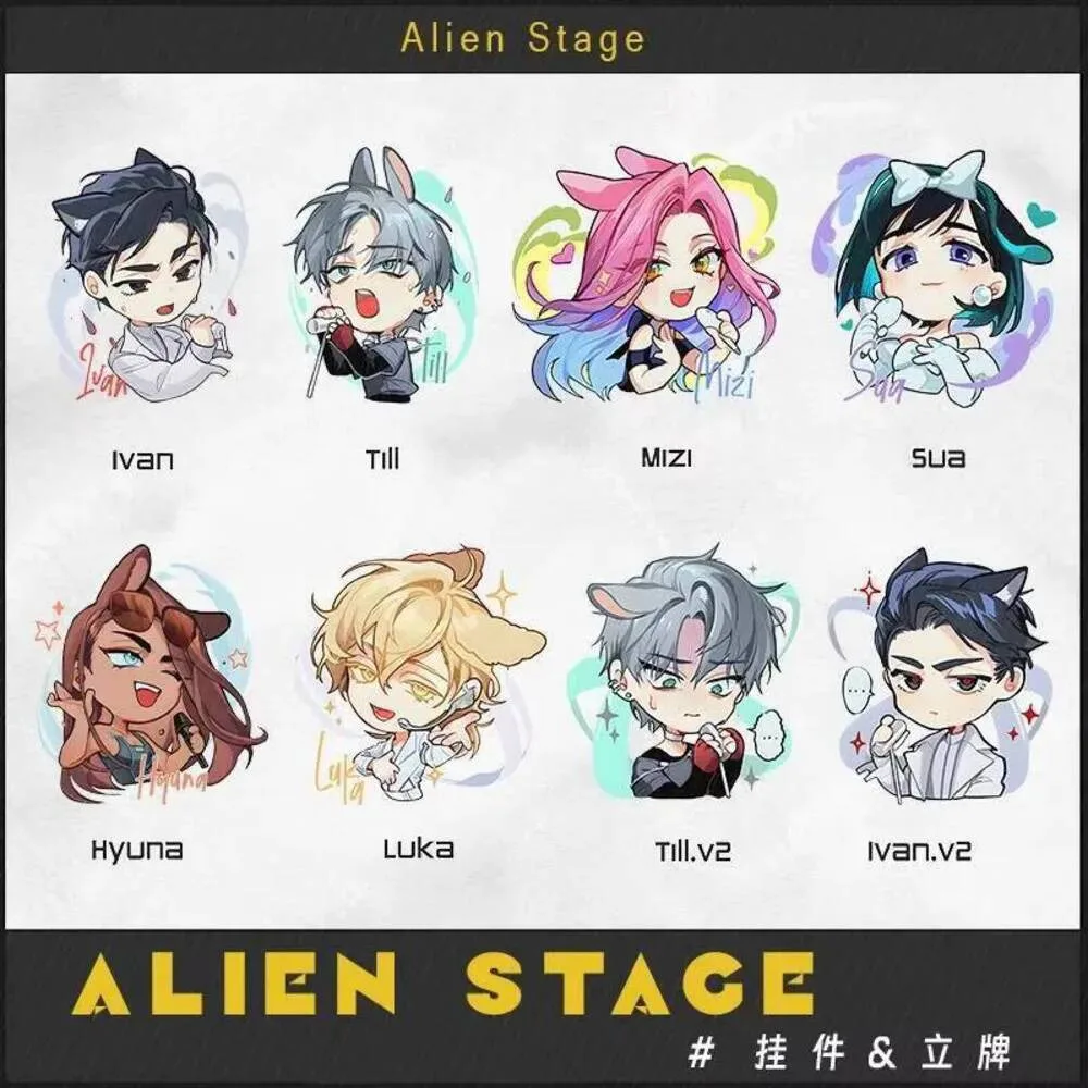 New Anime ALIEN STAGE Till Ivan Luca Mizi Sua Cosplay Keychain Pendant Backpack Accessories Acrylic Stand Model Gifts Girls
New Anime ALIEN STAGE Till Ivan Luca Mizi Sua Cosplay Keychain Pendant Backpack Accessories Acrylic Stand Model Gifts Girls