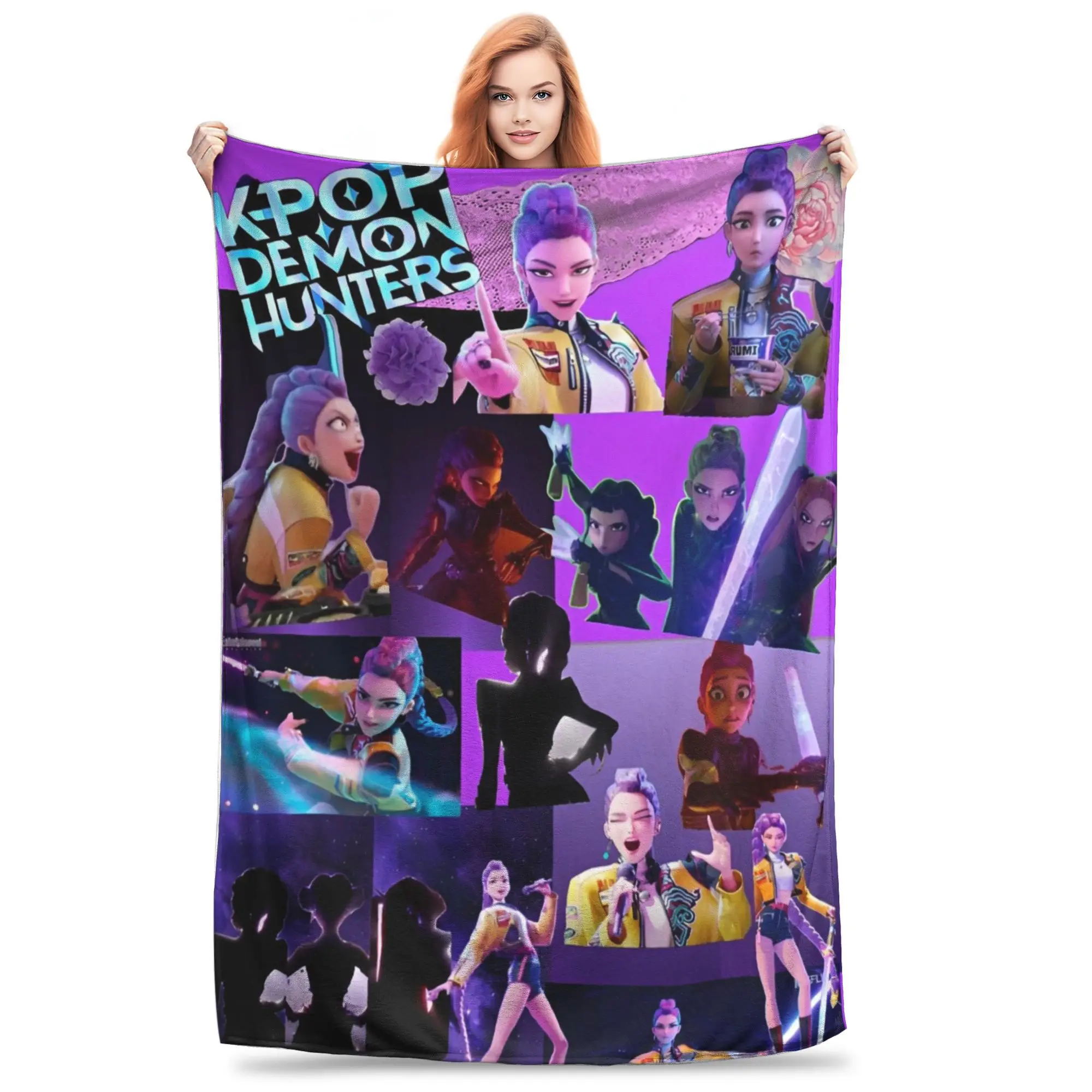 Huntrix Zoey Rumi Mira Blankets KPop Demon Hunters Flannel Novelty Soft Throw Blankets for Home Textile Decor
Huntrix Zoey Rumi Mira Blankets KPop Demon Hunters Flannel Novelty Soft Throw Blankets for Home Textile Decor