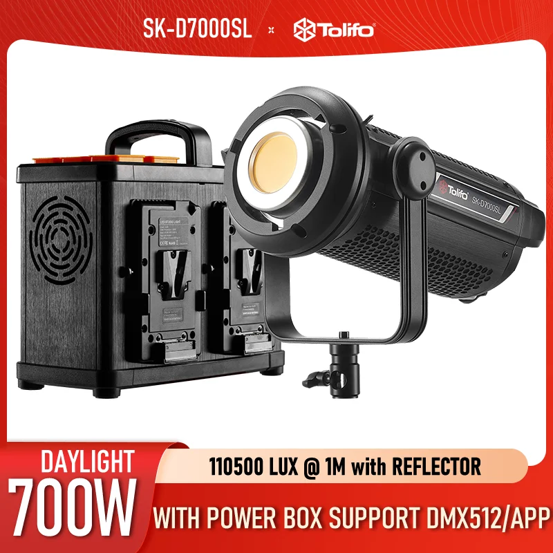 Профессиональный студийный светильник TOLIFO SK-D7000SL Max 670 Вт, светодиодный светильник высокой мощности COB для видеосъемки, освещение для фотосъемки
Профессиональный студийный светильник TOLIFO SK-D7000SL Max 670 Вт, светодиодный светильник высокой мощности COB для видеосъемки, освещение для фотосъемки