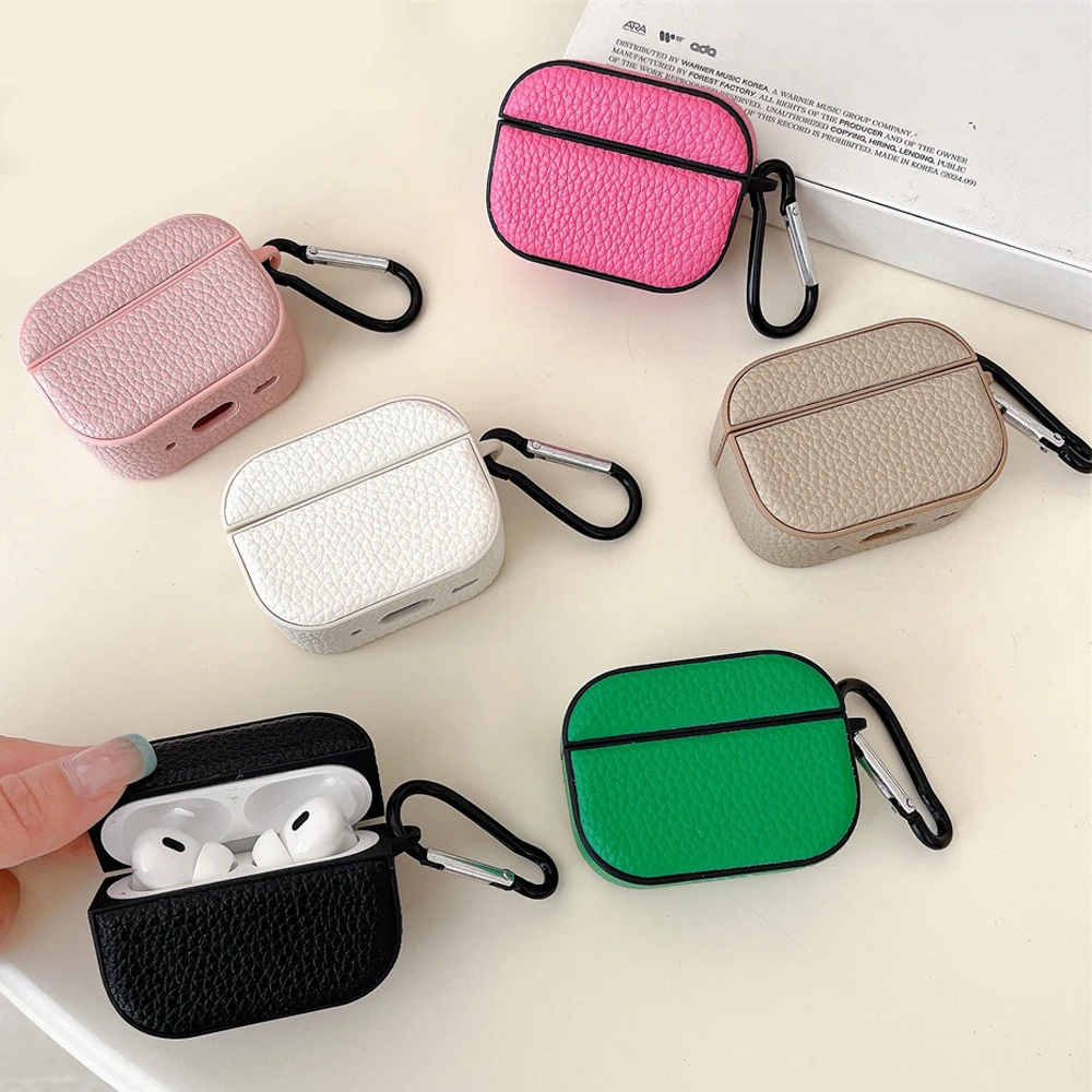Litchi Pattern PU Leather Simple Earpods Case for Apple Airpods 3 Pro 2 Wireless Earphone Cover Charging Box for Airpods 4
Litchi Pattern PU Leather Simple Earpods Case for Apple Airpods 3 Pro 2 Wireless Earphone Cover Charging Box for Airpods 4