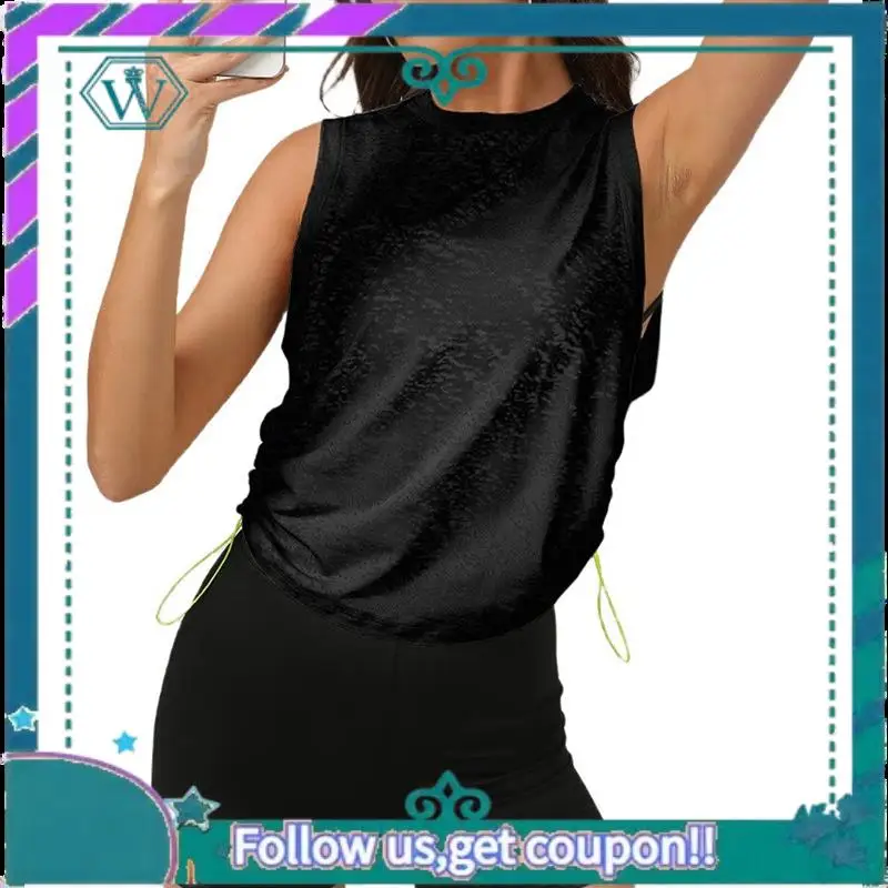 A09P Women Racerback Sleeveless Workout Tops Crew Neck Ruched Side Tanks Athletic Casual Loose Shirts
A09P Women Racerback Sleeveless Workout Tops Crew Neck Ruched Side Tanks Athletic Casual Loose Shirts