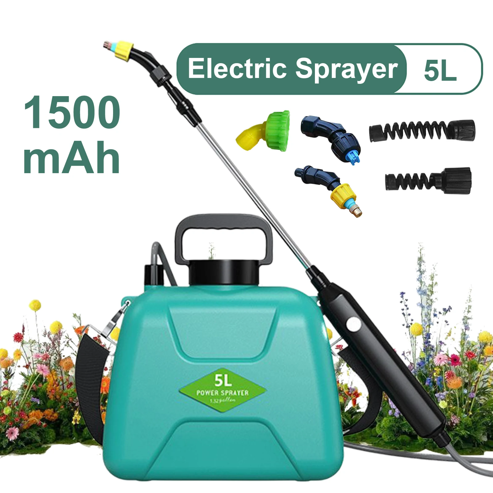 5L Garden Sprayer with 3 Mist Nozzles Rechargeable Retractable Wand Plant Sprayer with Shoulder Strap for Yard Lawn and Garden
5L Garden Sprayer with 3 Mist Nozzles Rechargeable Retractable Wand Plant Sprayer with Shoulder Strap for Yard Lawn and Garden