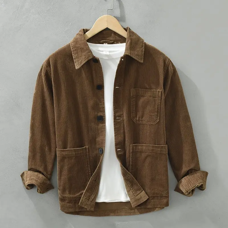 Japanese Retro Corduroy Long-sleeved Shirt Men Autumn Jacket American Workwear Casual Cardigan
Japanese Retro Corduroy Long-sleeved Shirt Men Autumn Jacket American Workwear Casual Cardigan