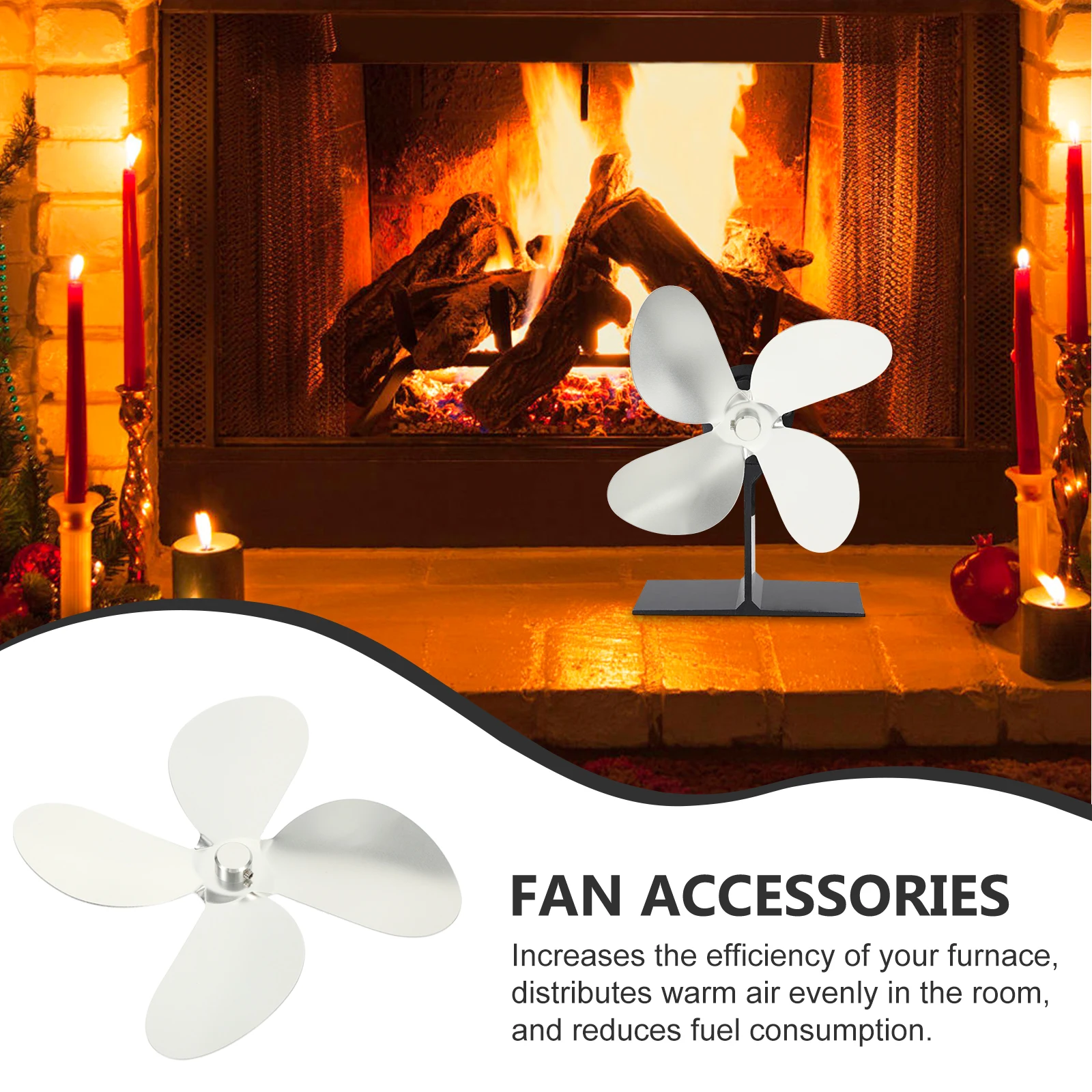 Aluminum Alloy Fan Blades for Wood Stove Thermal Fans Compact Design Fireplace Accessories Home Heating Parts stove
Aluminum Alloy Fan Blades for Wood Stove Thermal Fans Compact Design Fireplace Accessories Home Heating Parts stove