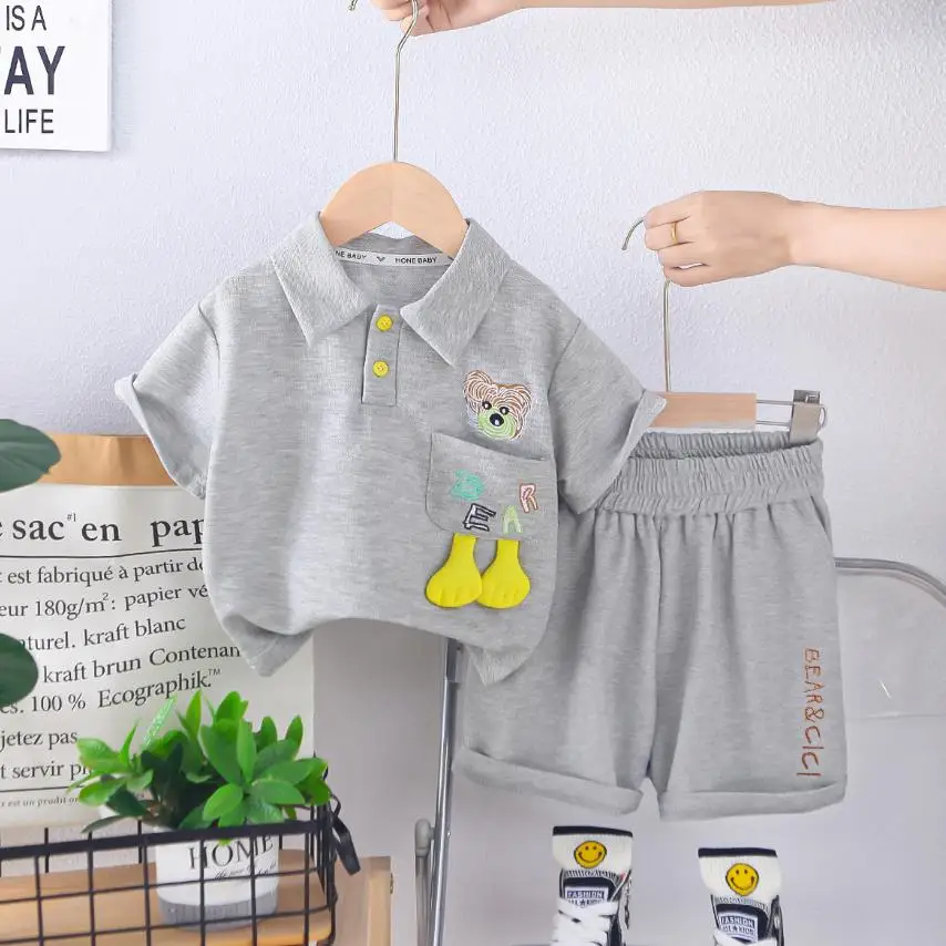 Baby Boys Summer Clothes Toddler Girls Sets Embroidered Bears Turn-down Collar Shirts And Shorts 2Pcs Outfits Boutique Clothing
Baby Boys Summer Clothes Toddler Girls Sets Embroidered Bears Turn-down Collar Shirts And Shorts 2Pcs Outfits Boutique Clothing