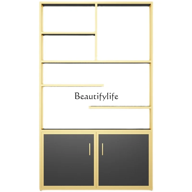 Office wrought iron partition rack light luxury living room gold locker solid wood laminate decorative rack
Office wrought iron partition rack light luxury living room gold locker solid wood laminate decorative rack
