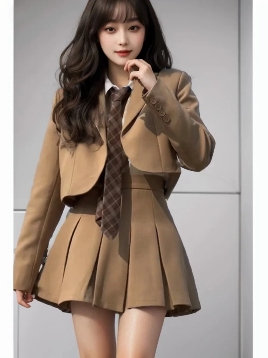 Vintage Preppy Style Women's Suit Set Autumn Season Half-length Skirt Two-piece Ensemble College Fashion Salt System Outfit
Vintage Preppy Style Women's Suit Set Autumn Season Half-length Skirt Two-piece Ensemble College Fashion Salt System Outfit