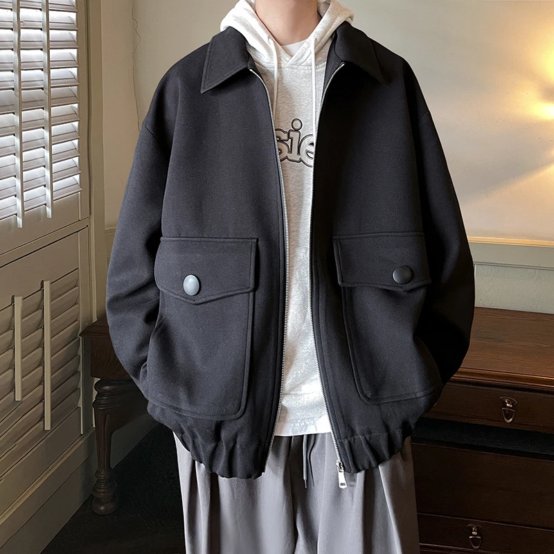 High-End Men's Woolen Jaet Spring Autumn Sle Flip Collar Haome Loose Workwear Coat Trendy Youth lin Windproof Long ...
High-End Men's Woolen Jaet Spring Autumn Sle Flip Collar Haome Loose Workwear Coat Trendy Youth lin Windproof Long ...