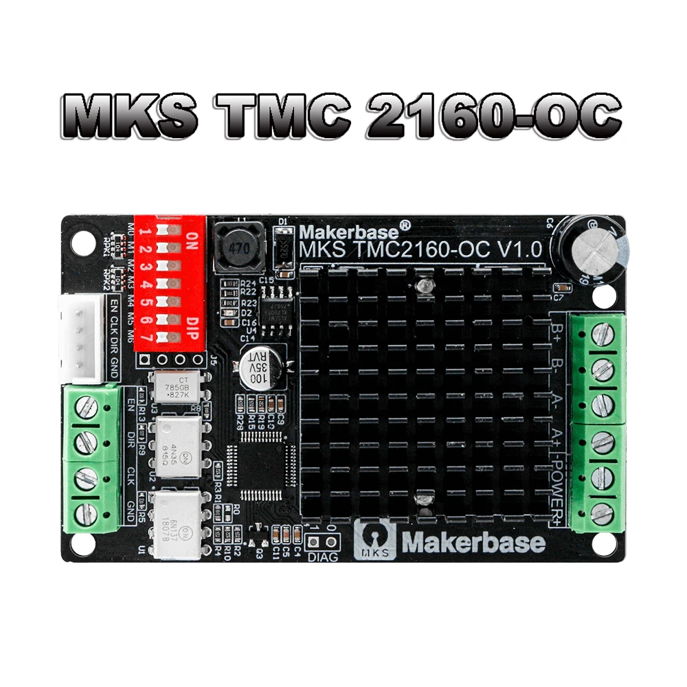 Драйвер шагового двигателя Makerbase MKS TMC 2160-OC, привод для разрыва TMC 2160, двухфазный гибридный контроллер для 3D-принтера
Драйвер шагового двигателя Makerbase MKS TMC 2160-OC, привод для разрыва TMC 2160, двухфазный гибридный контроллер для 3D-принтера