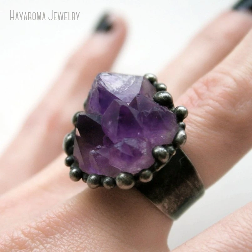 10pcs Amethyst Cluster Crystal Adjustable Ring Women Wicca Pagan Gothic Grunge Goth Jewelry Witch Emo Accessories
10pcs Amethyst Cluster Crystal Adjustable Ring Women Wicca Pagan Gothic Grunge Goth Jewelry Witch Emo Accessories