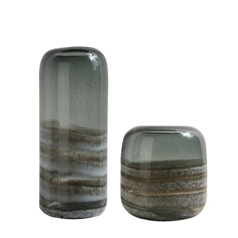 New Chinese creative ink handmade glass cylinder vase
New Chinese creative ink handmade glass cylinder vase