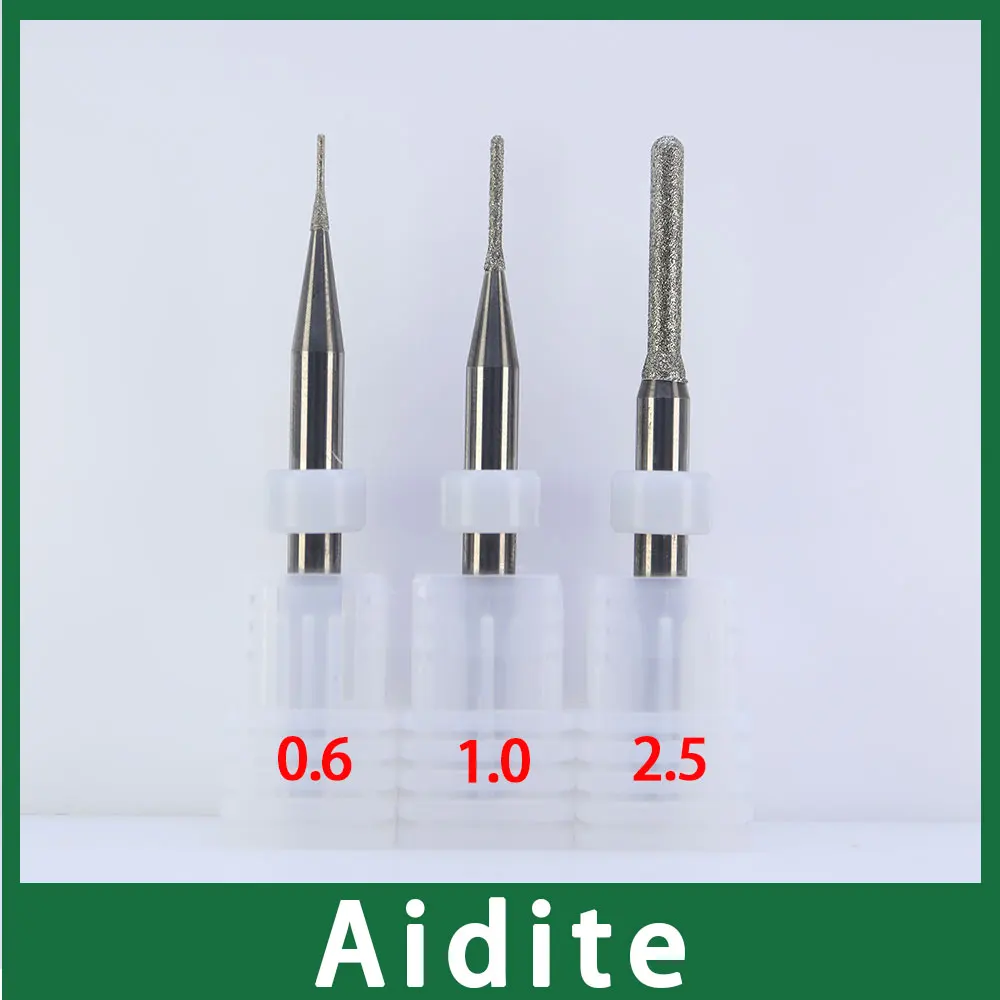 CADCAM 4mm Shank Diamond Grinder Tools for Aidite AMM-520 to Milling Glass Ceramic, Lithium Disilicate, Composite, etc.
CADCAM 4mm Shank Diamond Grinder Tools for Aidite AMM-520 to Milling Glass Ceramic, Lithium Disilicate, Composite, etc.