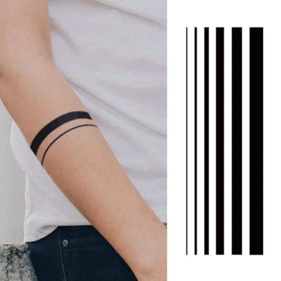 Minimalist Line Temporary Tattoos for Adults Black Linear Semi-permanent Tattoo, Realistic Long-Lasting Fake Tattoos for Sleeve
Minimalist Line Temporary Tattoos for Adults Black Linear Semi-permanent Tattoo, Realistic Long-Lasting Fake Tattoos for Sleeve