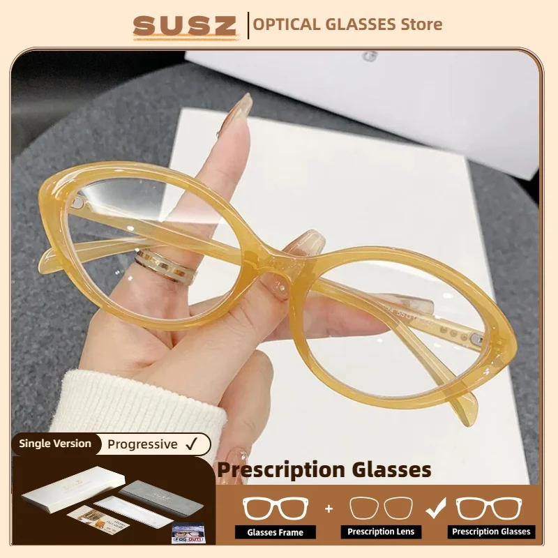 SUSZ Classic Oval Small Reading Glasses Women Trendy Anti Blue Light Myopia Glasses Prescription Optical Progressive Eyewear
SUSZ Classic Oval Small Reading Glasses Women Trendy Anti Blue Light Myopia Glasses Prescription Optical Progressive Eyewear