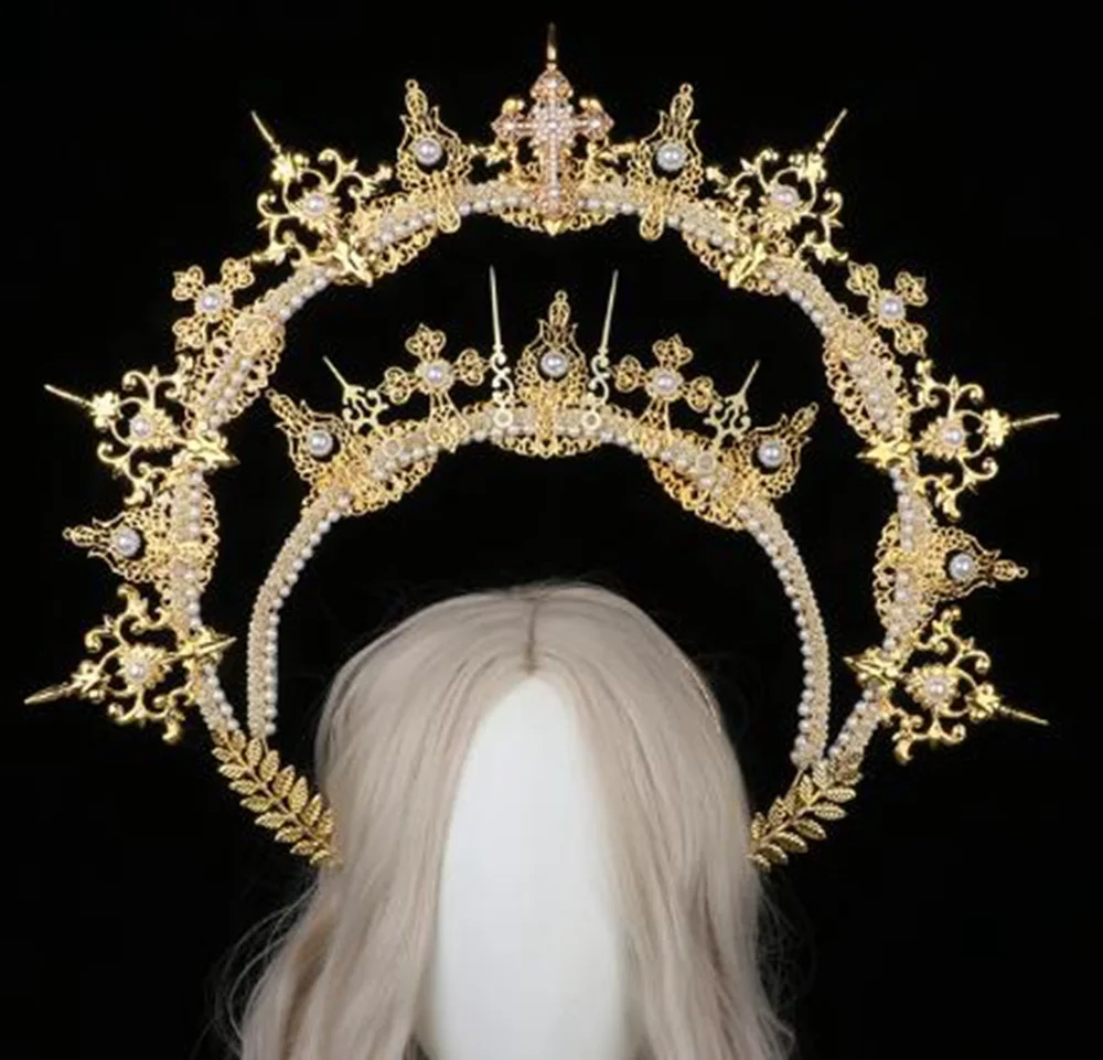 Sun Goddess Angel KC Halo Crown Headpiece Queen Anna Baroque Tiara Headband Lolita Collection Gothic Accessories
Sun Goddess Angel KC Halo Crown Headpiece Queen Anna Baroque Tiara Headband Lolita Collection Gothic Accessories