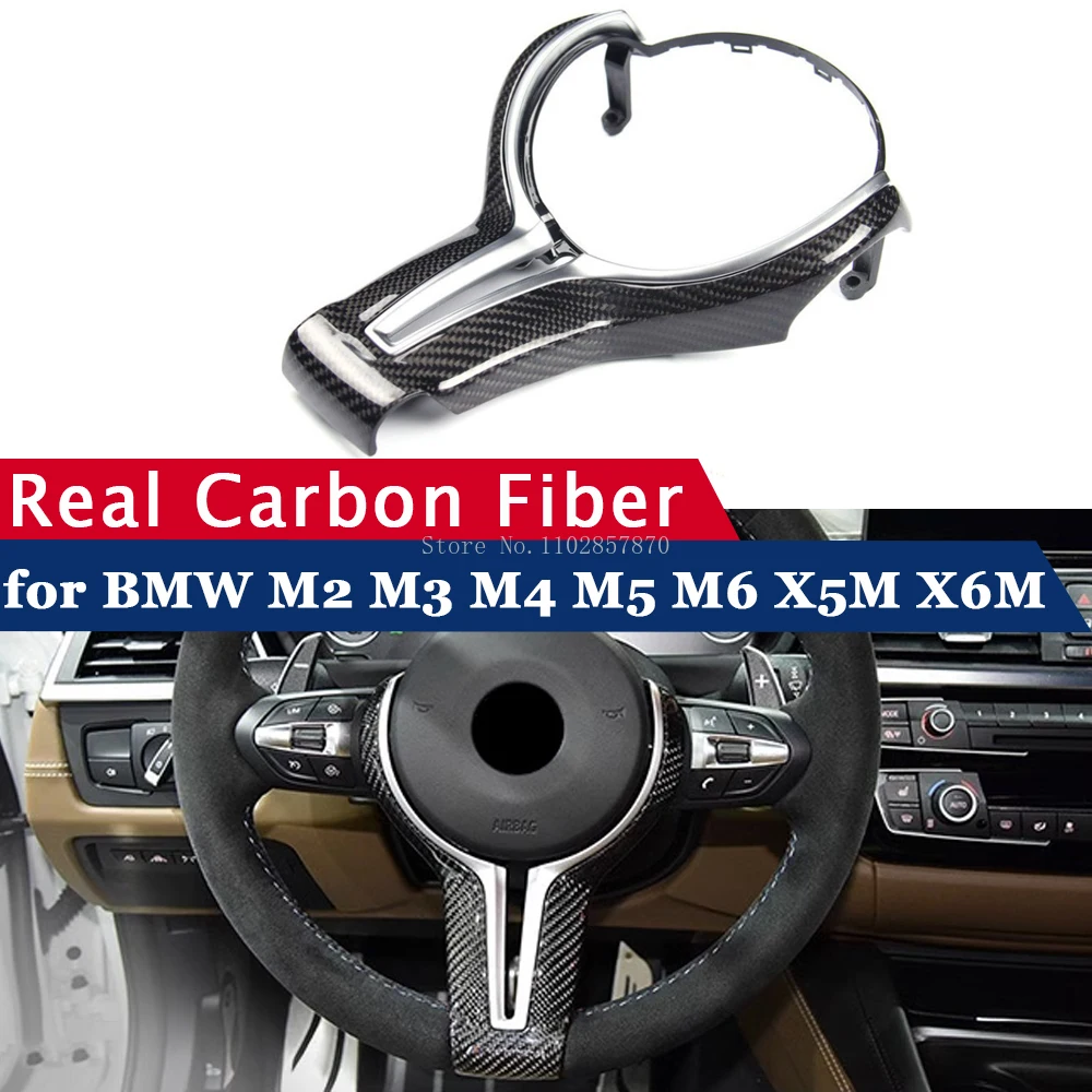 For BMW M2 M3 M4 M5 M6 X5M X6M F87 F80 F82 F06 Car Interior Accessories Carbon Fiber Steering Wheel Cover Frame Blue Red Trim
For BMW M2 M3 M4 M5 M6 X5M X6M F87 F80 F82 F06 Car Interior Accessories Carbon Fiber Steering Wheel Cover Frame Blue Red Trim