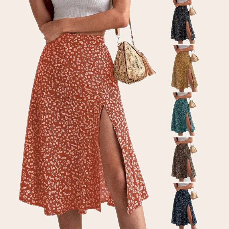 Summer Floral Midi Skirt High Waist A Line Split Bodycon Long Skirts Spring Summer
Summer Floral Midi Skirt High Waist A Line Split Bodycon Long Skirts Spring Summer