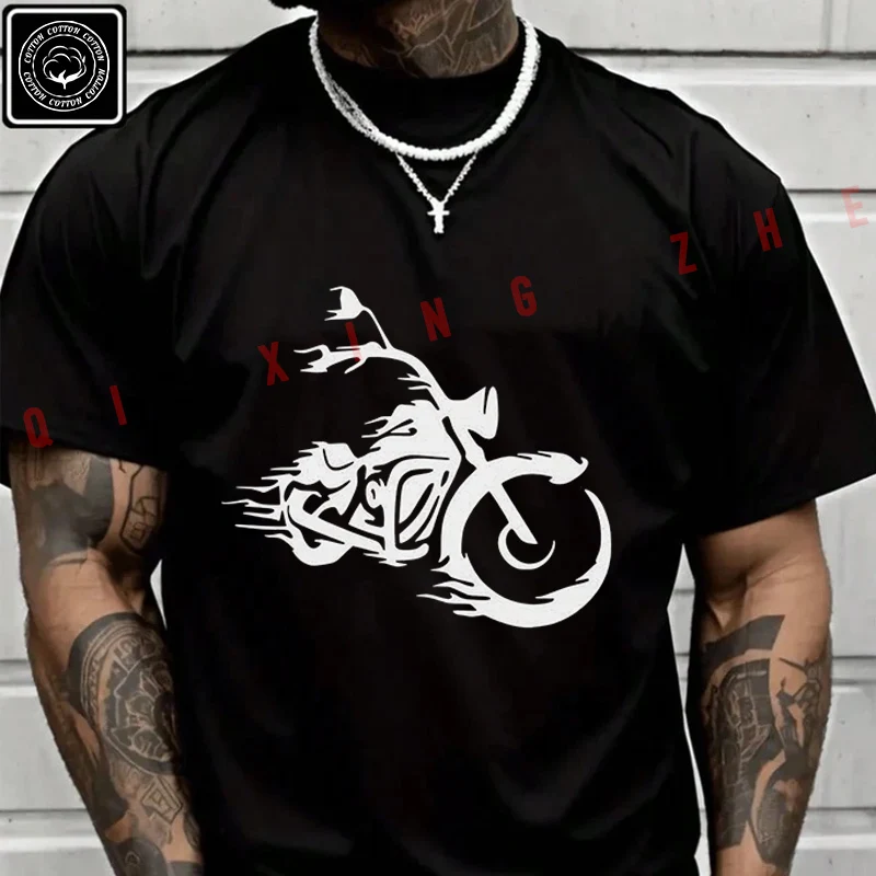 Men's And Women's T-shirt Summer New Moto Cotton Tee Ride Print Short-sleeved Spring Autumn Top
Men's And Women's T-shirt Summer New Moto Cotton Tee Ride Print Short-sleeved Spring Autumn Top