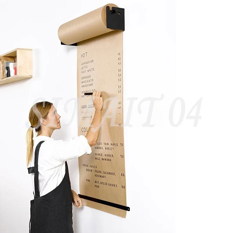 Modern Design Wall Mounted Hand Writing Painting Message Kraft Paper Drawing Board Loft Coffee Shop Menu Kids Drawing Paper Rack
Modern Design Wall Mounted Hand Writing Painting Message Kraft Paper Drawing Board Loft Coffee Shop Menu Kids Drawing Paper Rack